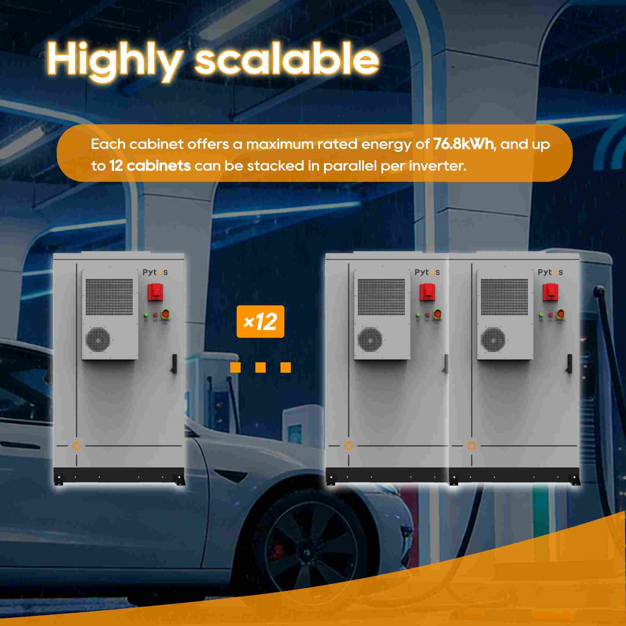 Sistema de armazenamento de energia de alta tensão Pytes HV48100 SE